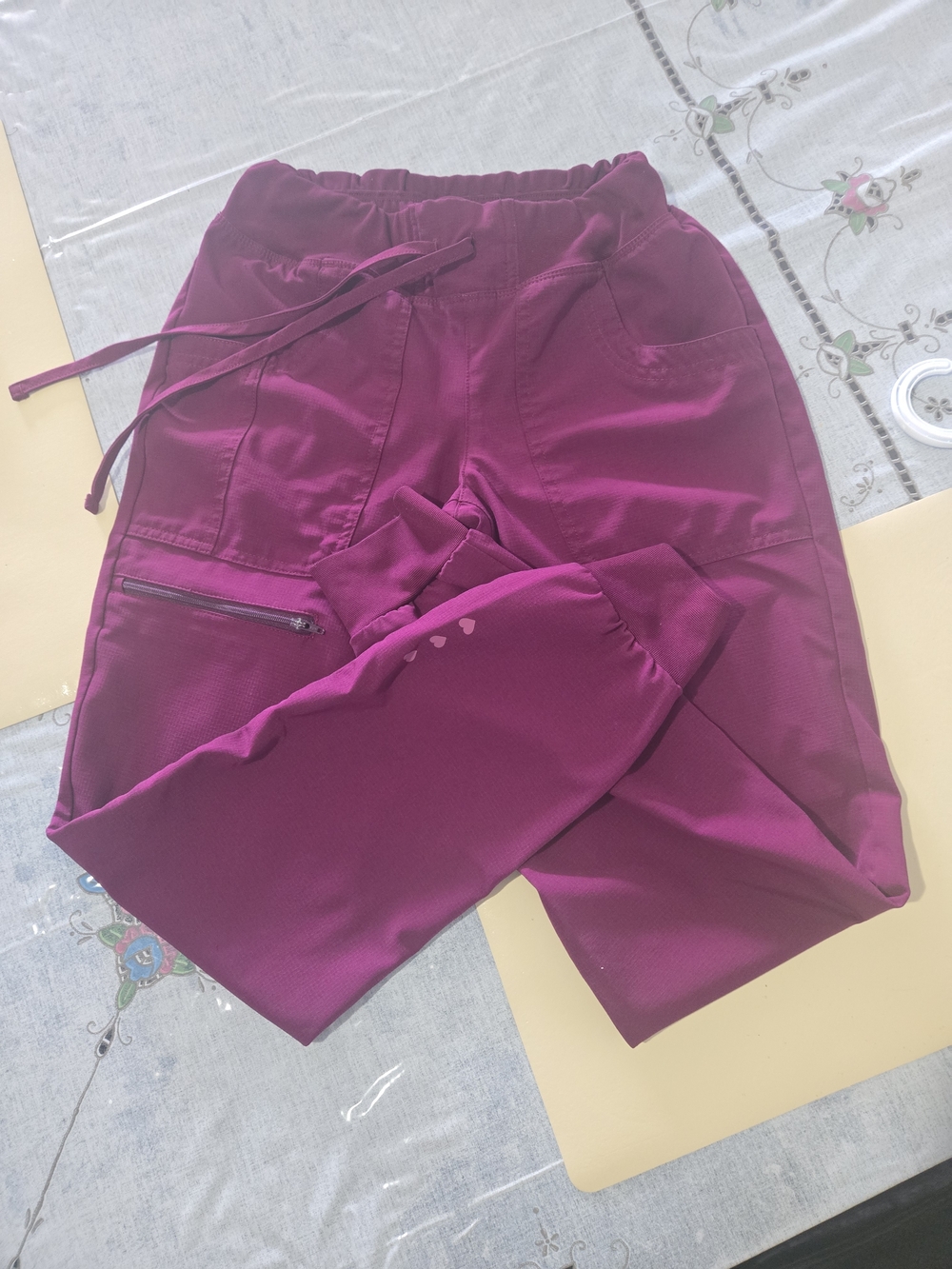 HeartSoul Scrub Joggers with Zip Pocket